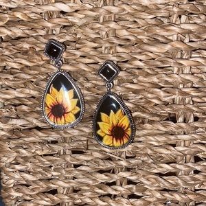 Sunflower Drop Earrings